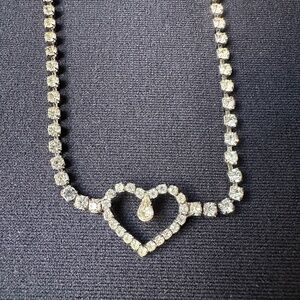Rhinestone Heart Necklace